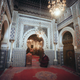 The entrance of the mausoleum of Moulay Idris II in the city of Fes in Morocco. Moulay Idris II founded Fes in 810, and was a direct descendant of the Prophet Muhammad.